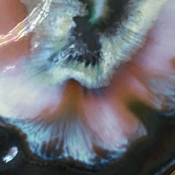 Vintage ccc Canada pottery, Mid-Century Modern Aurora Borealis dish - Picture 13 of 16